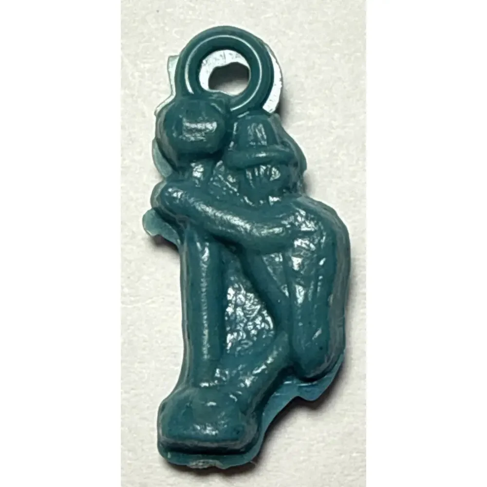 Vintage Cracker Jack Singing In The Rain Inspired‎ Blue Celluloid Charm 1G